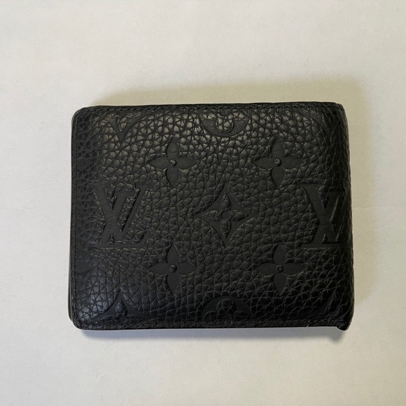 Louis Vuitton Slender Wallet Black Taurillon leather embossed 8 credit card slot - Picture 3 of 6